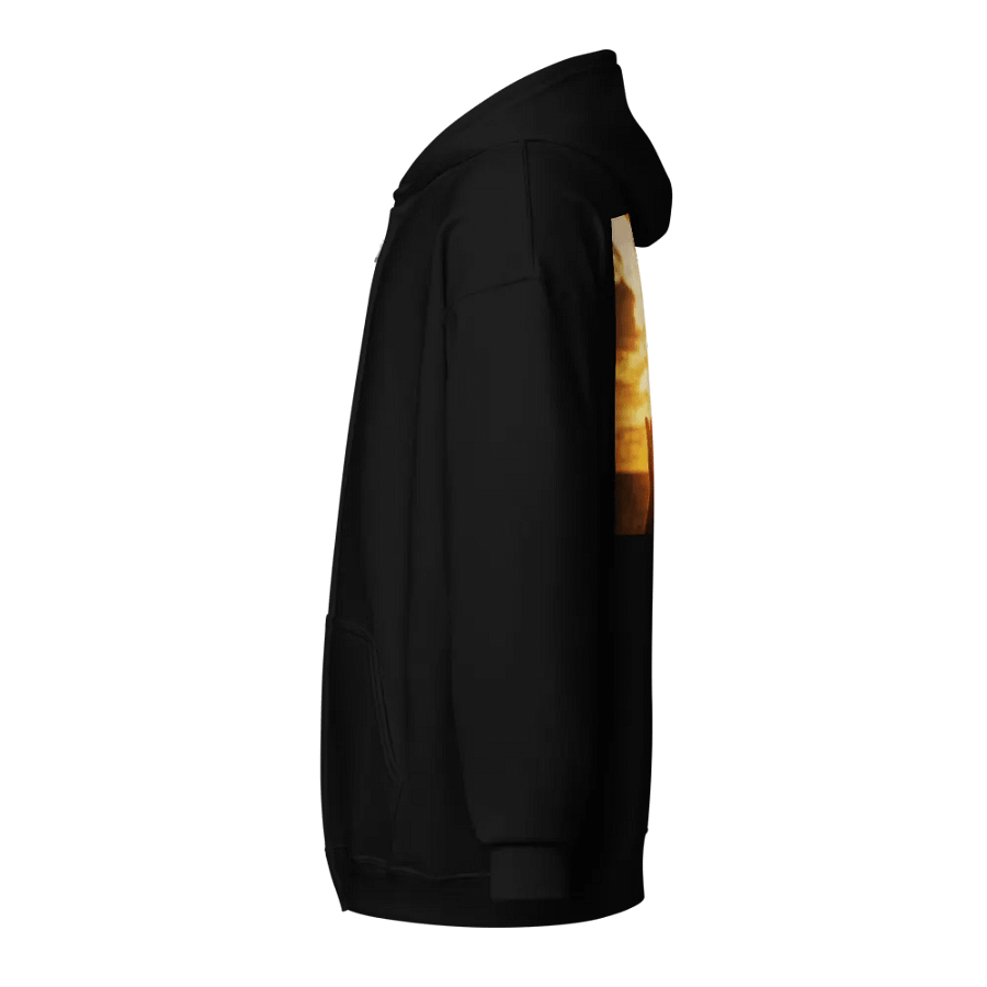 Cupped hands holding a glowing cross silhouette Hoodie product image (3)