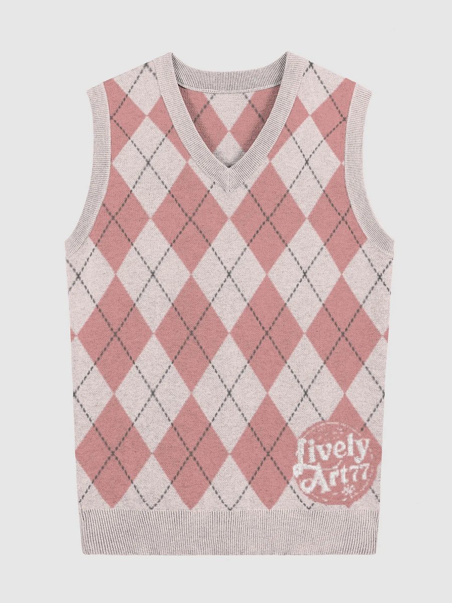 RETROMODERN Argyle V-Neck Vest product image (3)
