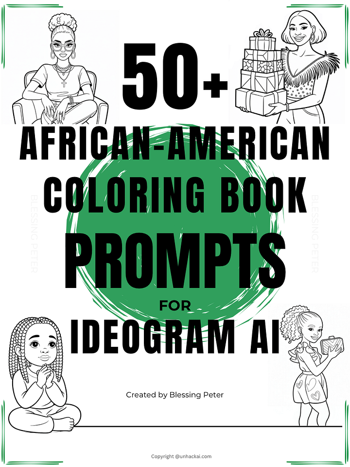 50+ African American Coloring Prompts for Ideogram Ai product image (1)