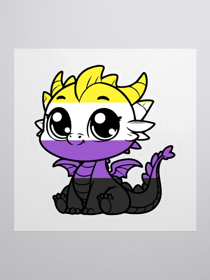 Nonbinary Pride Dragon Sticker product image (1)