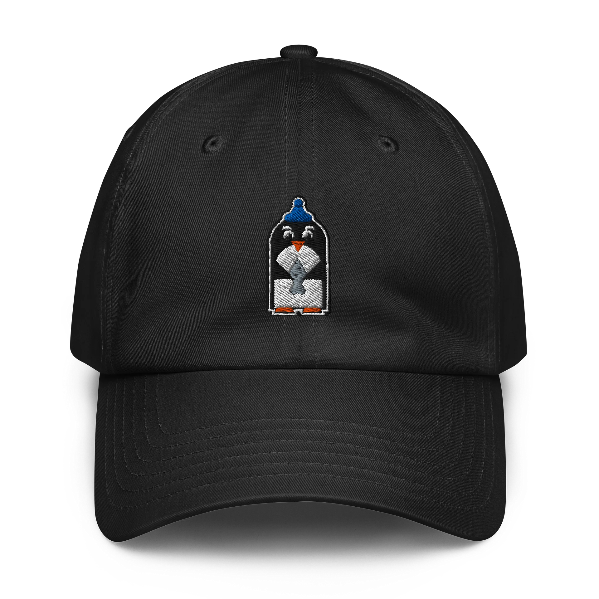 Geometric Penguin With A Fish Dad Hat product image (1)