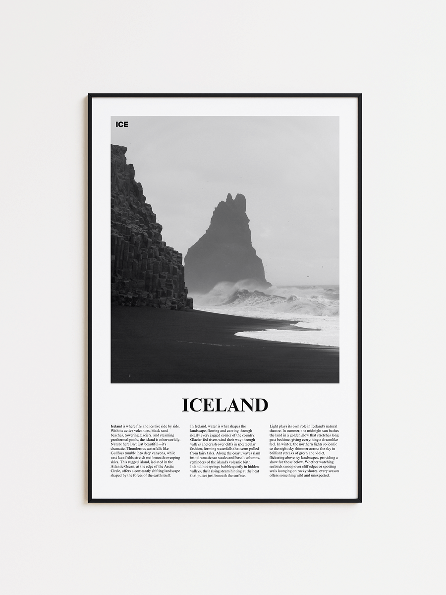 Iceland 01 Newspaper Poster | Framed product image (1)