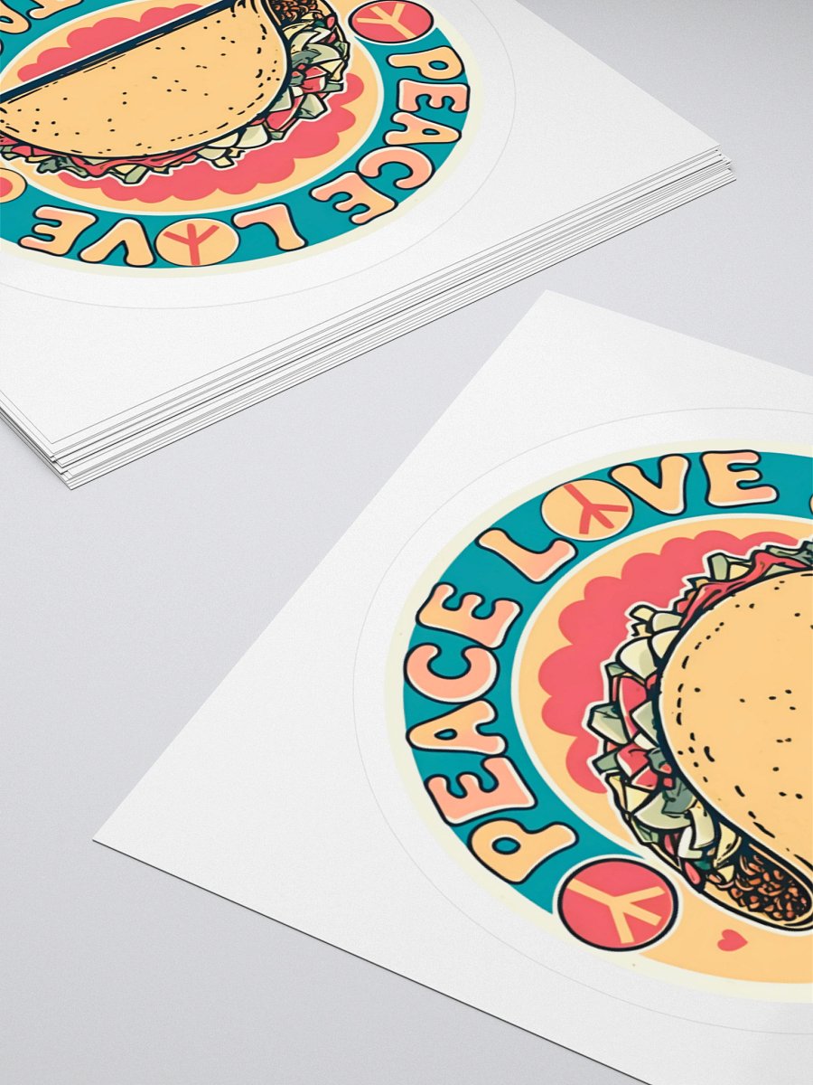 Peace, Love, and Taco Vibes Kiss Cut Sticker product image (10)