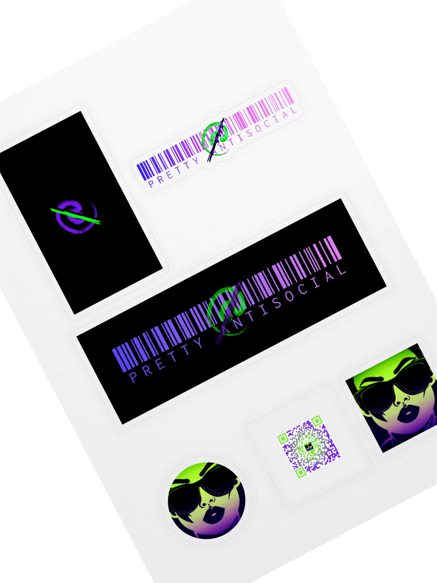 OG Pretty AntiSocial Logo Sticker Sheet product image (1)