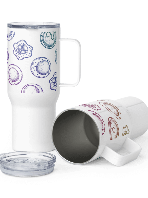 "Stem cells pattern" Travel Mug with a Handle product image (2)