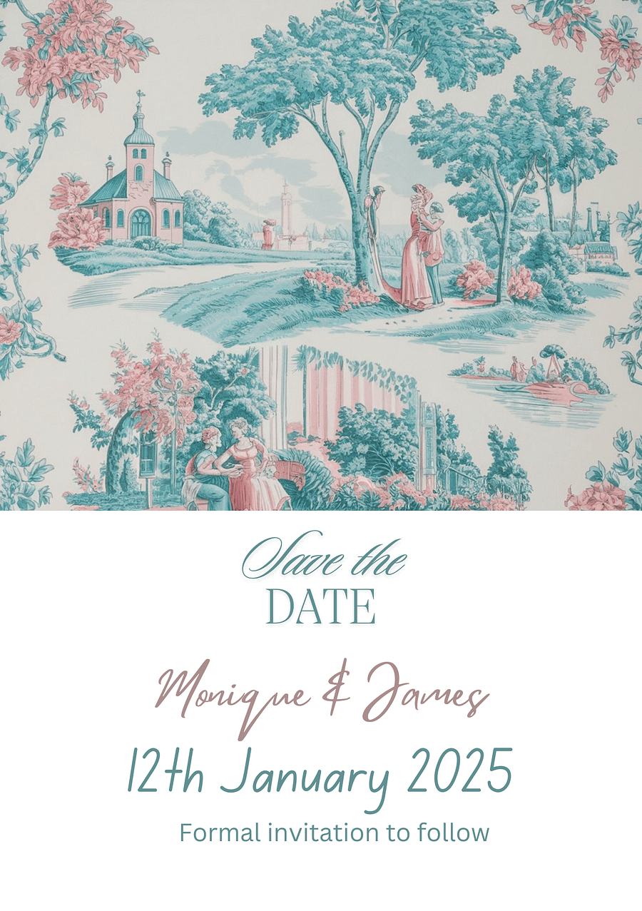 Toile Save the Date Cards product image (4)