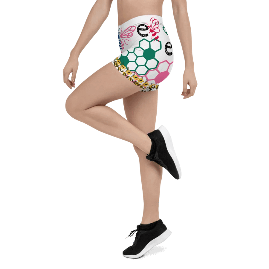 🐝 Bee Lover Customizable Bike Shorts – Buzz Into Active Style! product image (5)