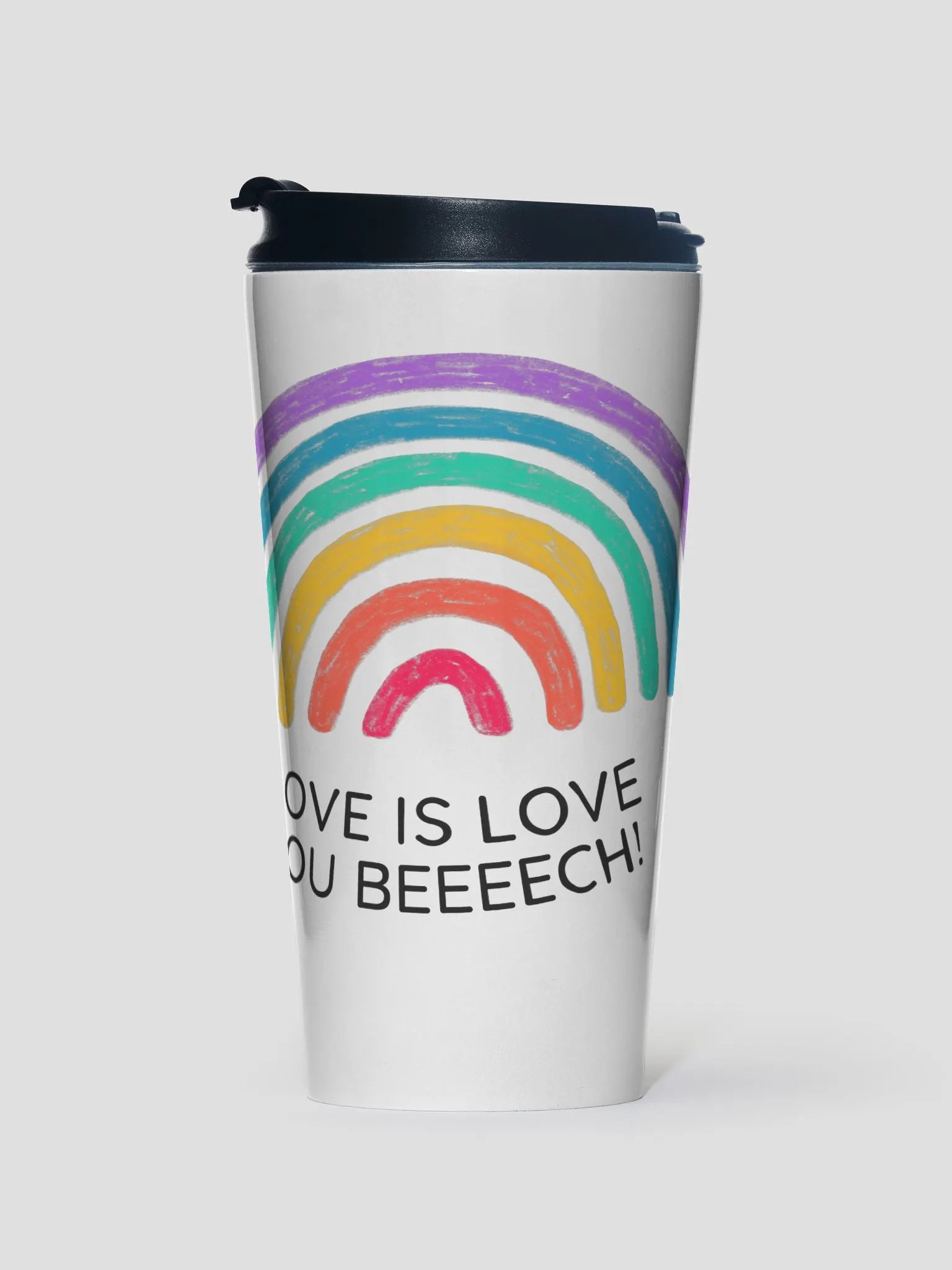 Love is Love Beeeech Travel Cup product image (1)