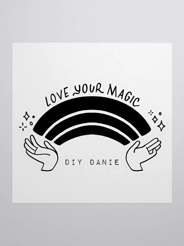 LOVE YOUR MAGIC RAINBOW STICKER (BLACK) product image (1)