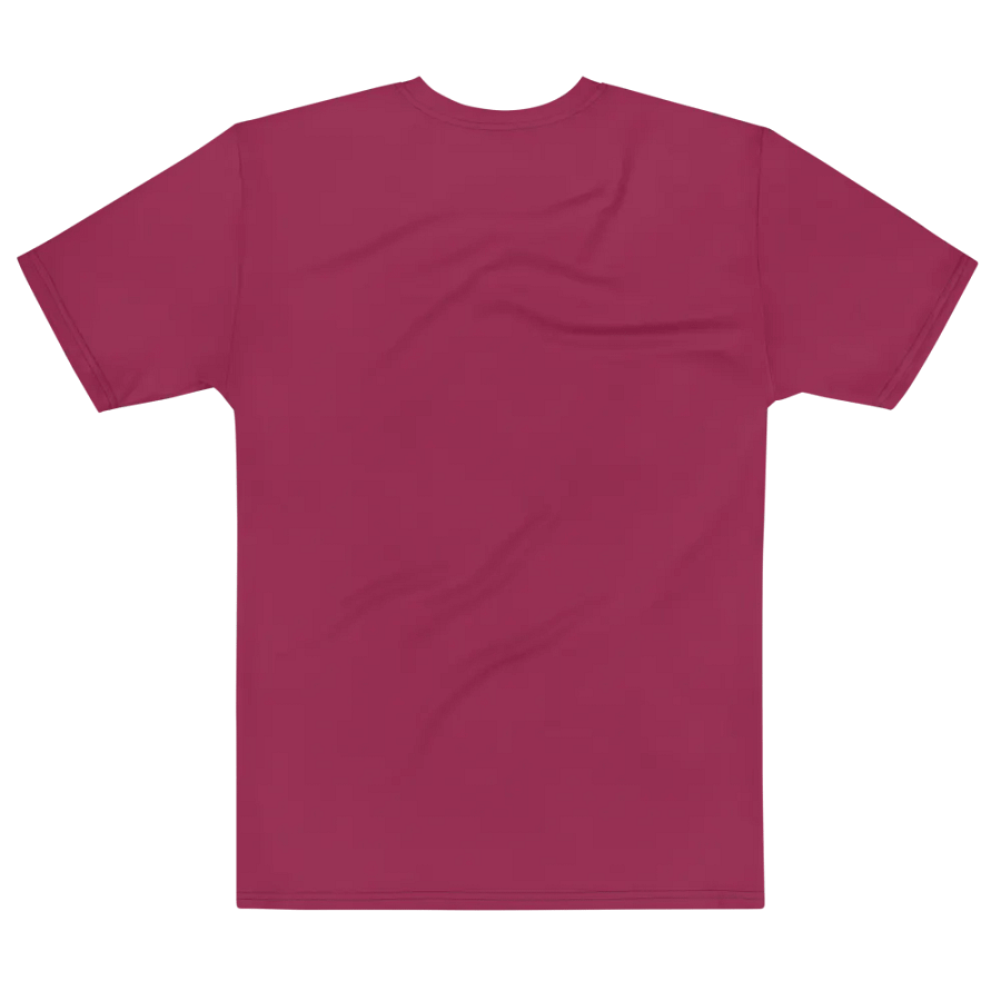 Plain Dark Red True Summer Men's Crewneck Polyester Heavyweight Premium T-Shirt by Treasure Pie product image (7)