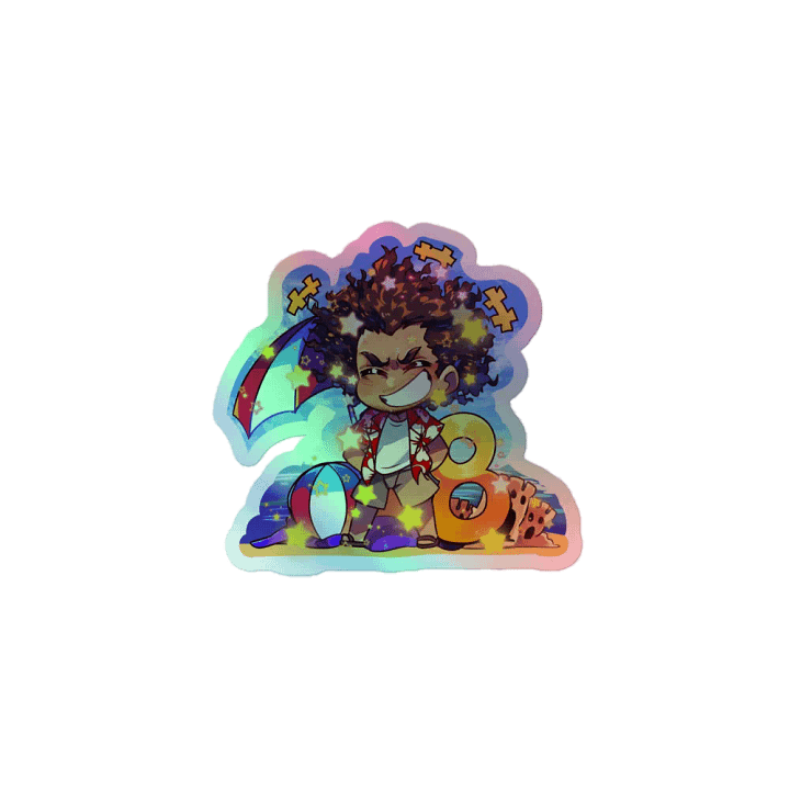 Holographic 4x4 Beachiban Sticker! product image (1)
