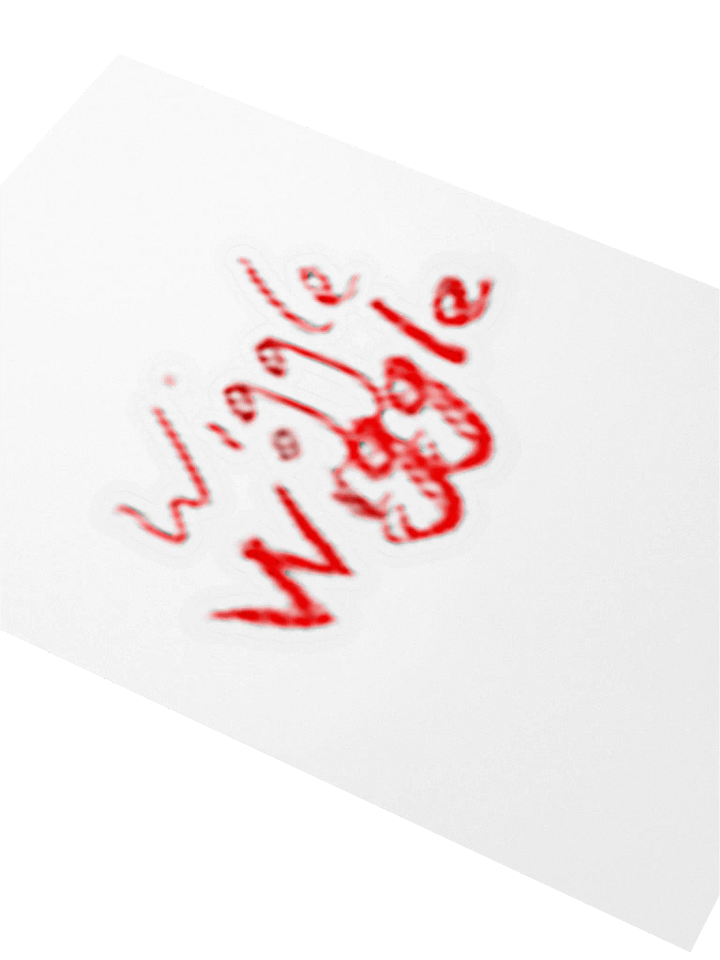 Dynamic Red 'Wiggle Wiggle' Sticker Sheet product image (2)