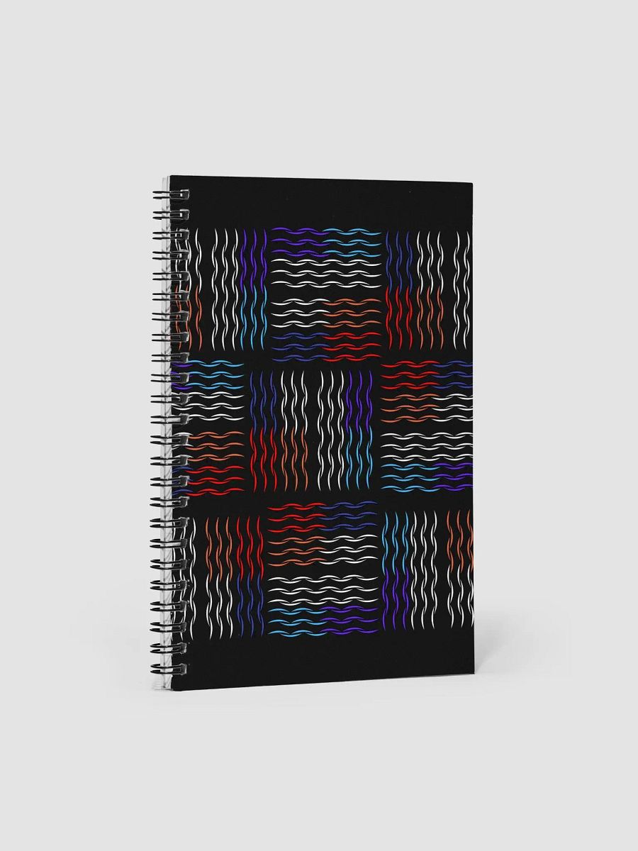 Colorful Squiggley Lines Artistic Design Spiral Notebook product image (1)