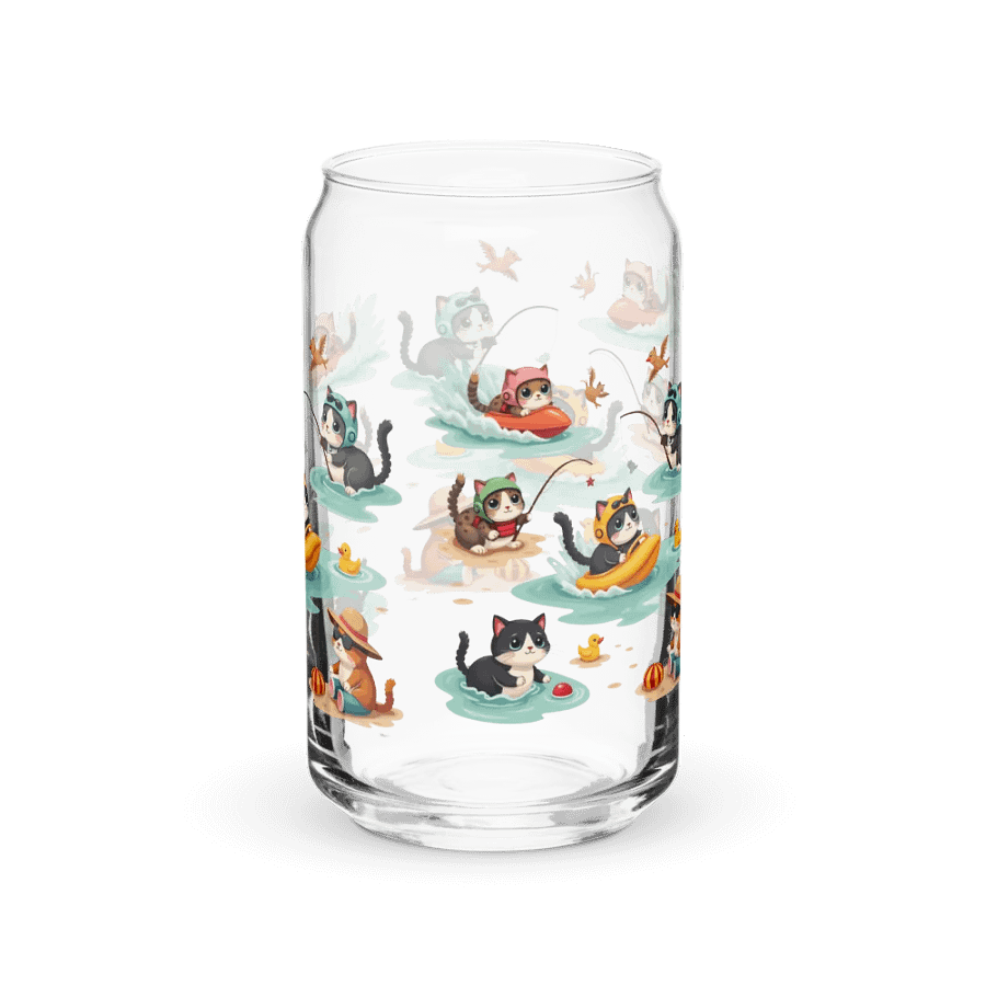 Purrfectly Fun Day in Destin Beach Cat-Inspired Can-Shaped Glass ( Libby Glass ) product image (10)