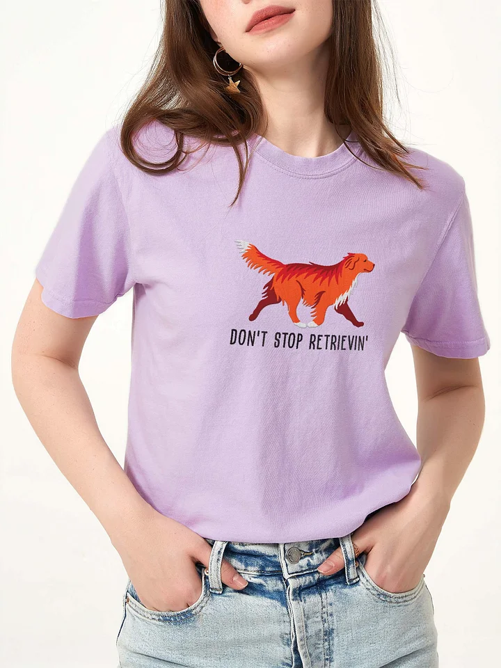 Don't Stop Retrievin' T-Shirt(Embroidered) of a Nova Scotia Duck Tolling Retriever(Red) product image (2)