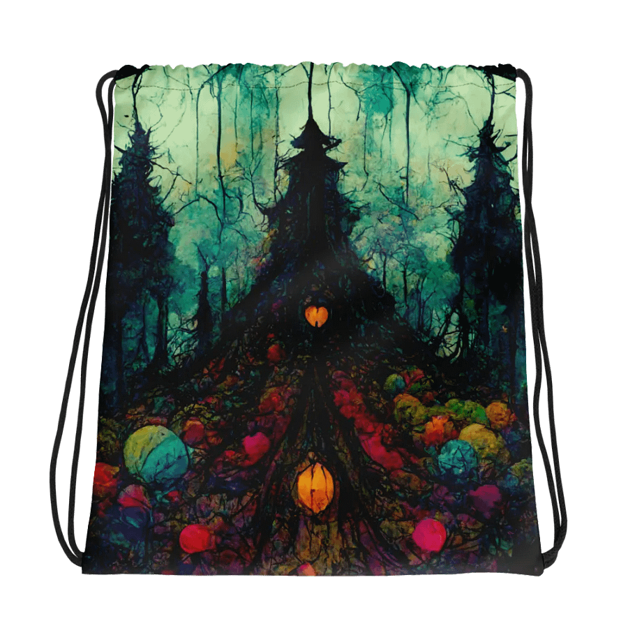 Fantasy Forest All-Over Drawstring Bag product image (1)