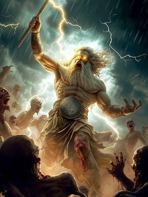 Zeus reigns down lightening upon the approaching horde.. #videoshorts #horrortok #creepytok #nightmarefuel #followmeformorecontent 