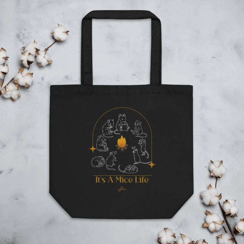It's A Mice Life Eco Tote (Black) product image (6)