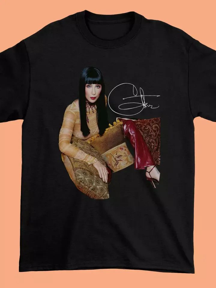 Popular Cher Outfits Short Sleeve Cotton Black All Size S-234XL Unisex Tee Shirt product image (1)