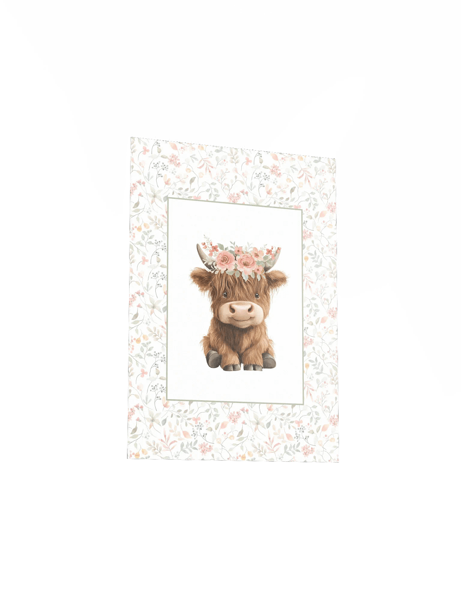 Highland Cow with Watercolor Florals product image (4)