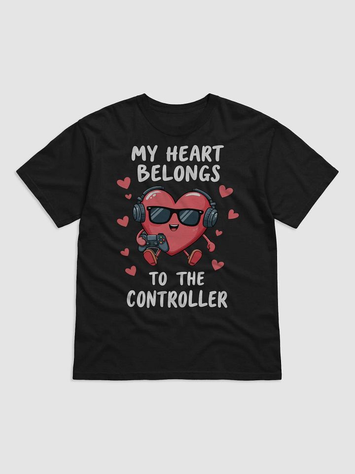 My Heart Belongs to the Controller - Funny Valentine's Gamer T-Shirt product image (1)