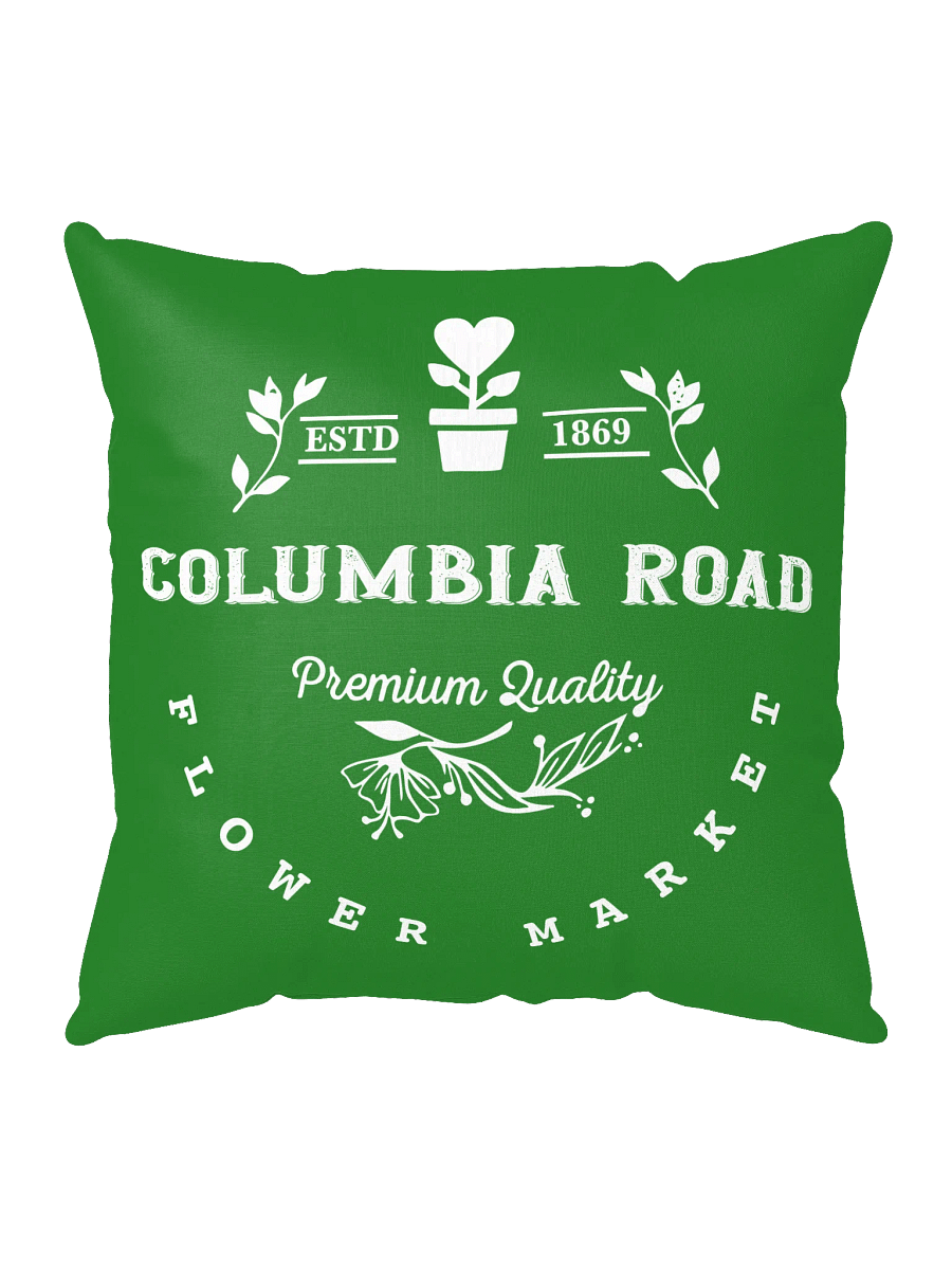Columbia Road Market Logo Print Pillow (Green) product image (1)