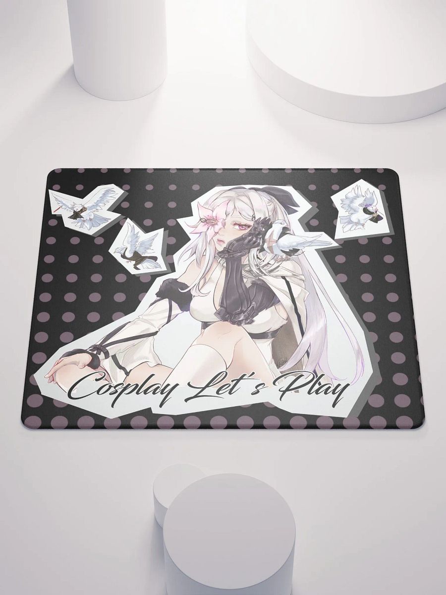 LZ's pigeons small mousepad black product image (1)