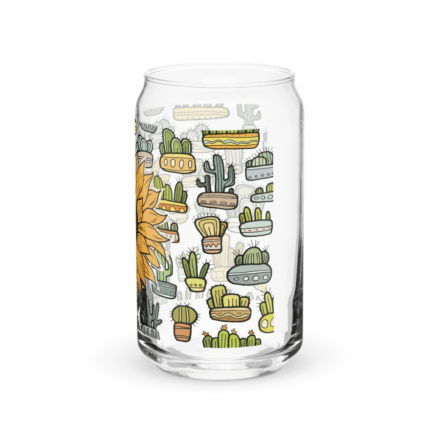 Sunflower Cacti Glass Can Sipper product image (9)