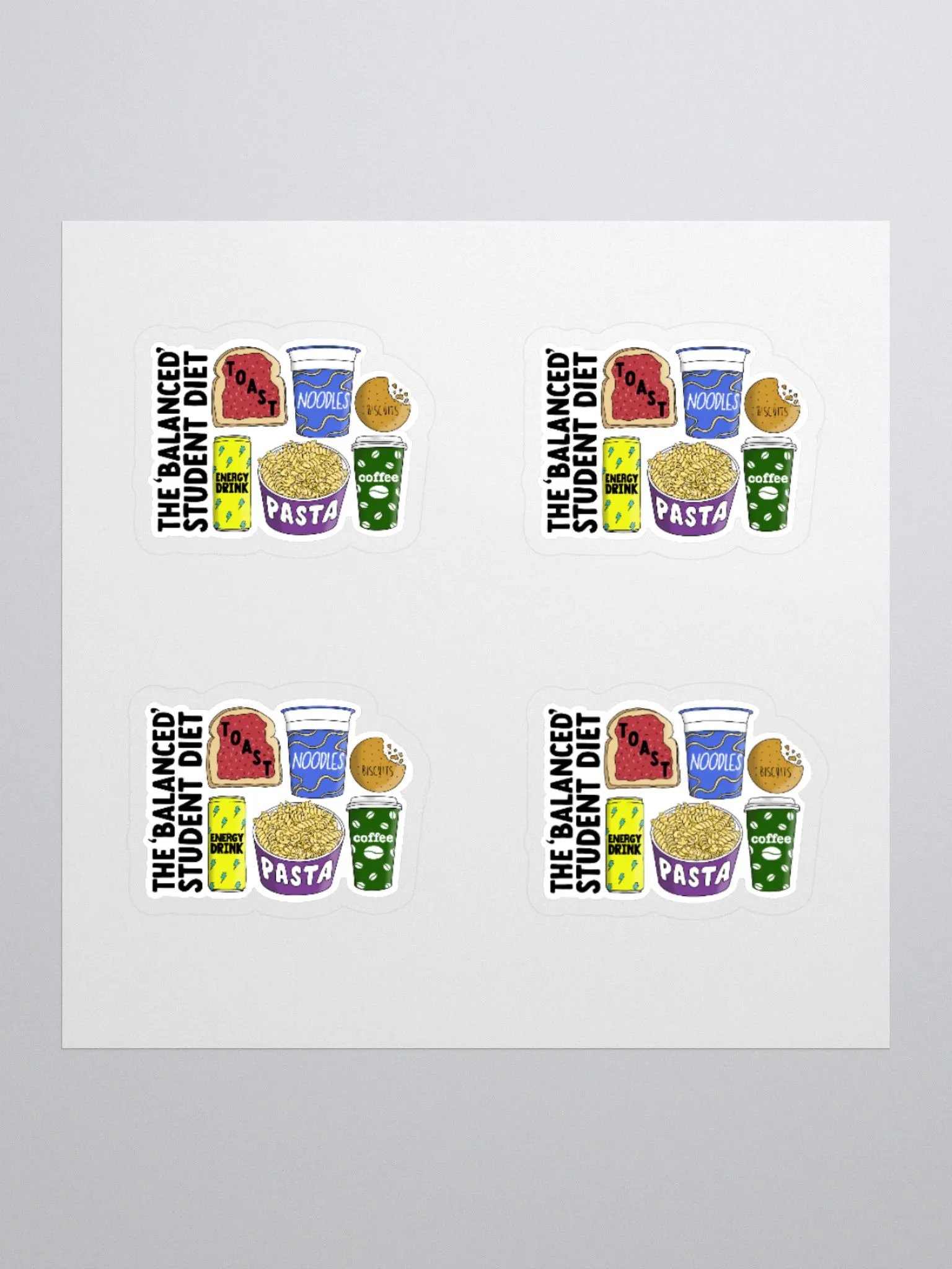 Student Diet Sticker (MEDIUM Sheet) product image (1)