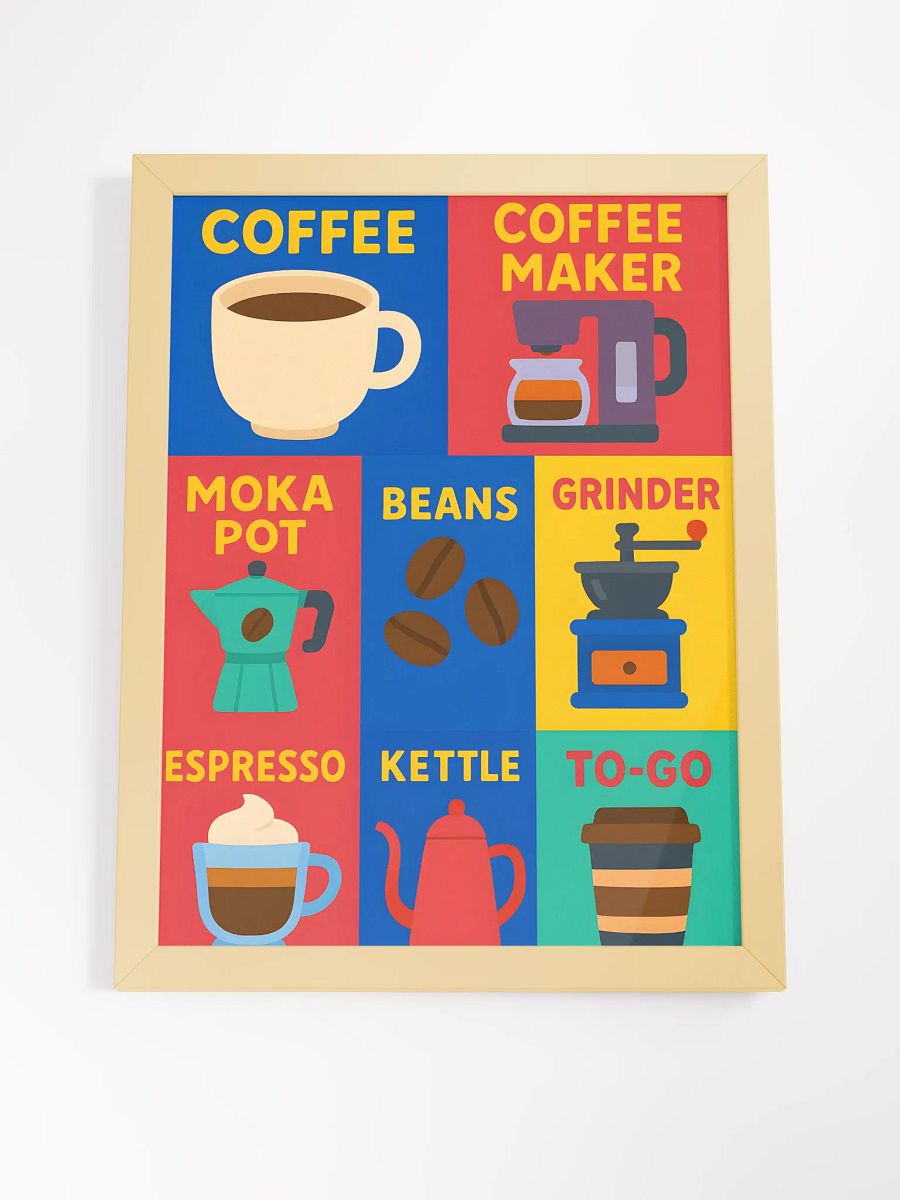 Coffee Lover's Illustrated Framed Poster product image (4)