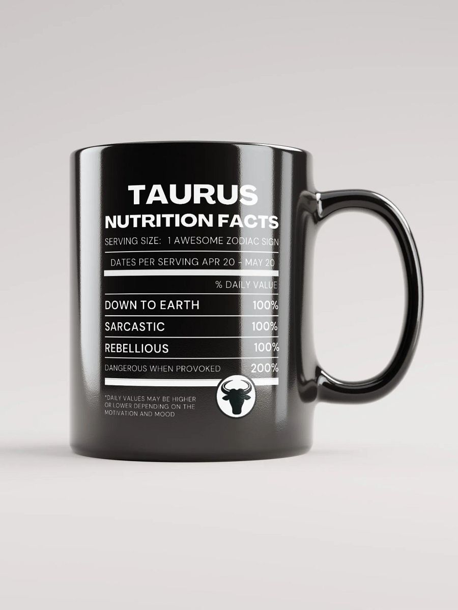 Taurus Nutrition Facts Mug product image (6)