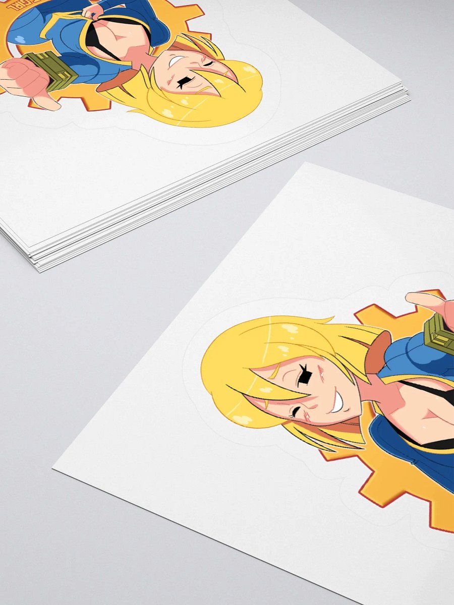 Teasing Thumbs-Up Vault Girl Sticker product image (4)