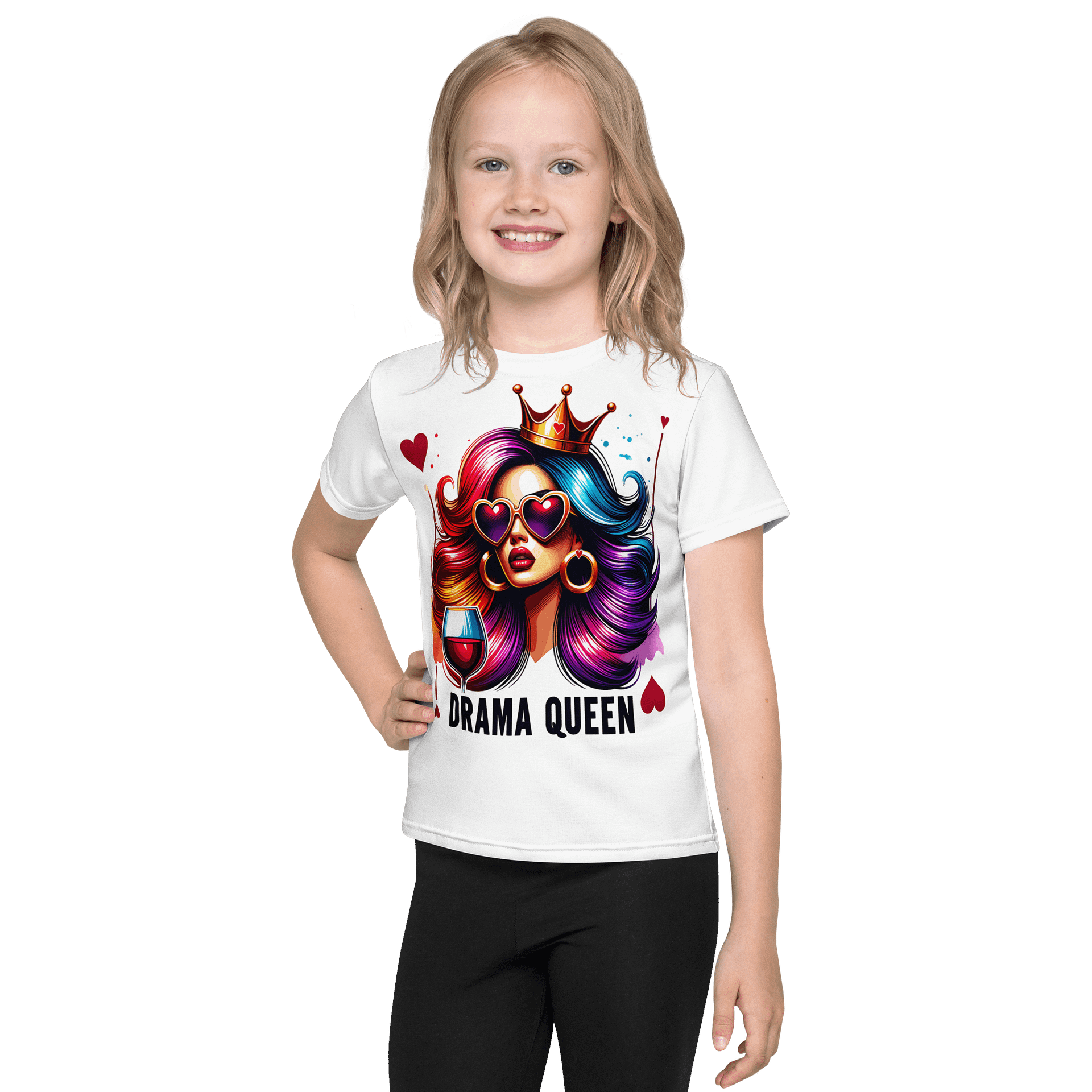 Kids Crew Neck T-Shirt Drama Queen product image (1)