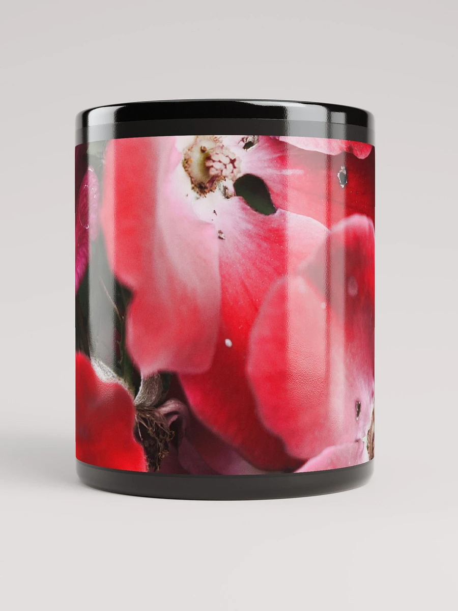Bright Red Flowers Black Coffee Mug product image (10)