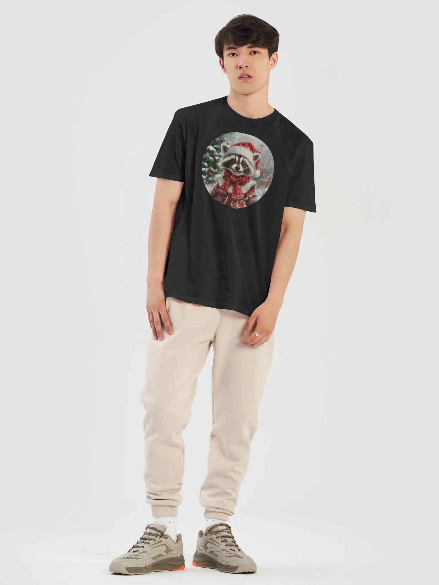 Festive Raccoon Wonderland T-Shirt product image (7)