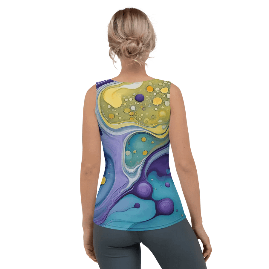 Cosmic Harmony Fluid Art Tank Top product image (4)