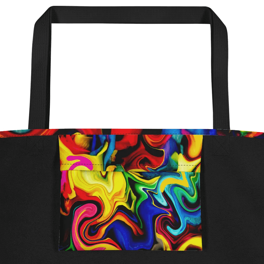 Vibrant Rainbow Patterned Tote Bag | Bold & Colorful Carry-All Bag for Everyday Use product image (2)