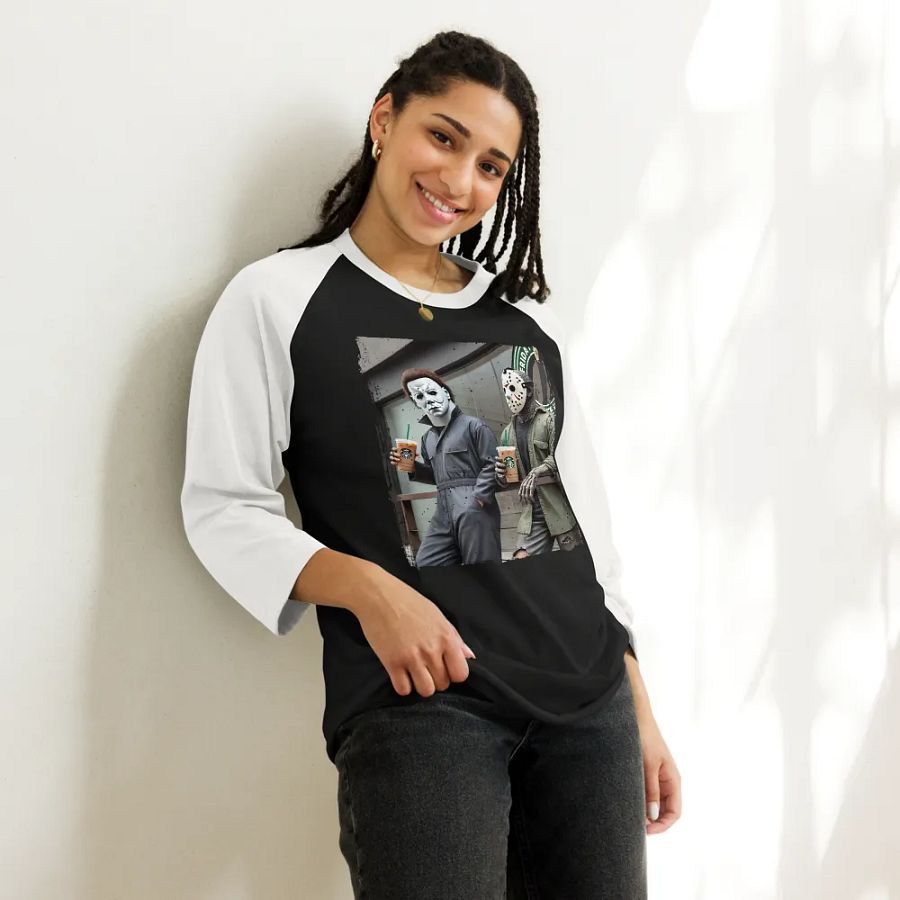 Horror Icons Coffee Hangout Tee product image (18)