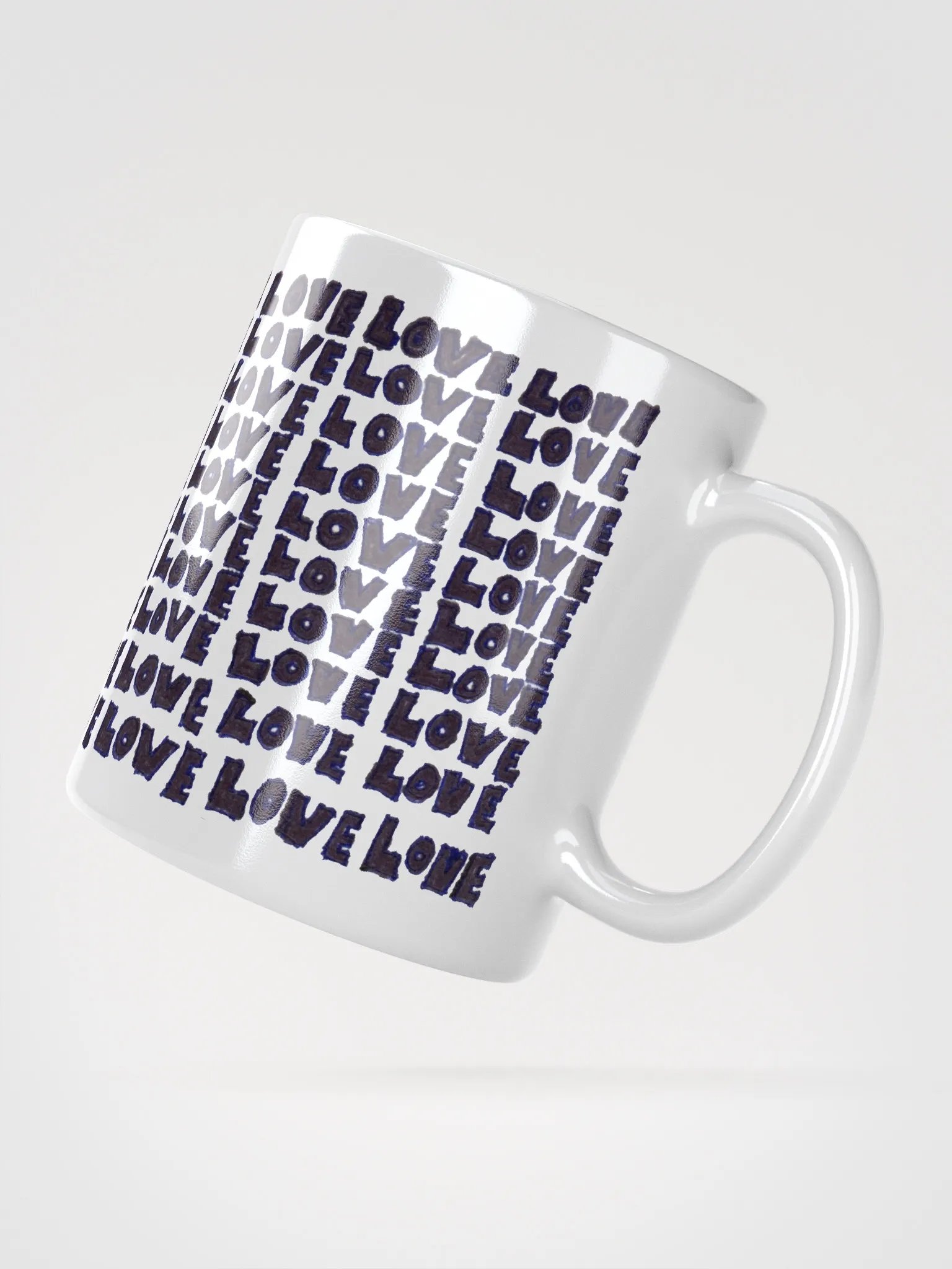 Love White Glossy Mug product image (4)
