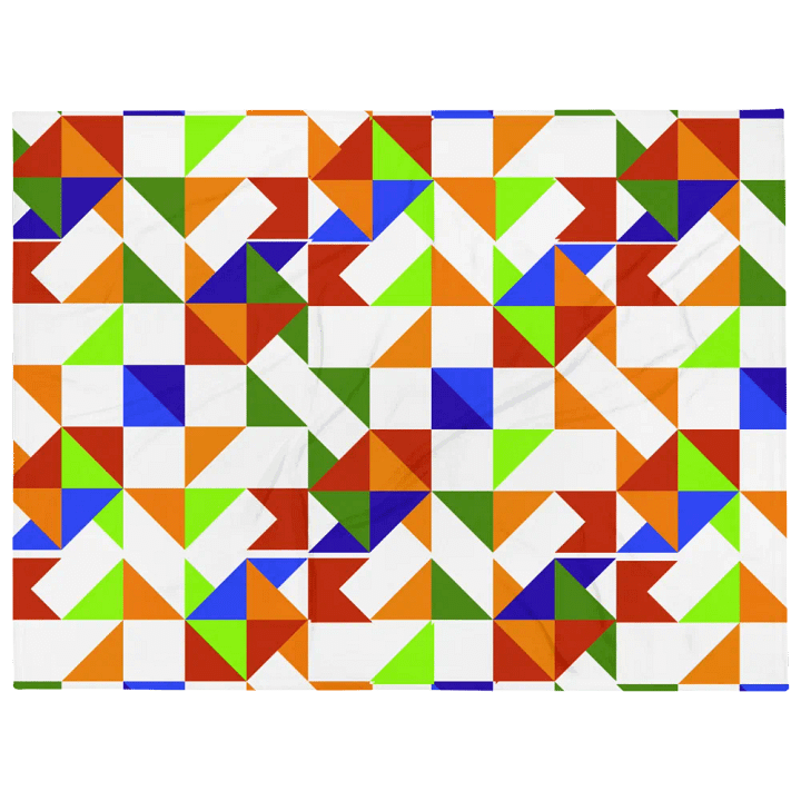 Geometric Shapes Multicolored Throw Blanket product image (1)