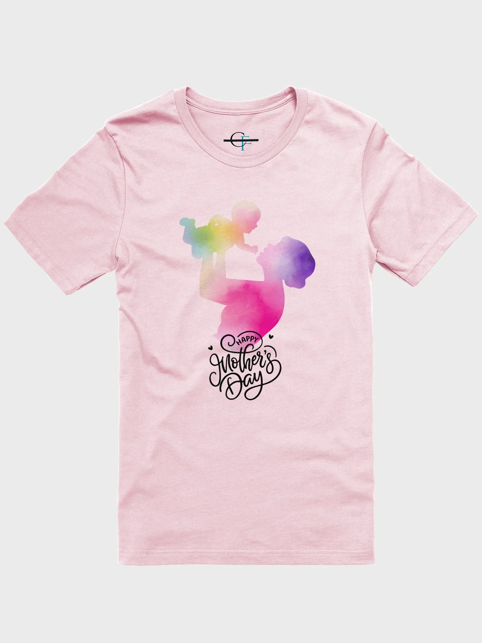 Bella + Canvas “Happy Mother’s Day” Watercolor Silhouette T-Shirt – Soft & Sentimental product image (3)