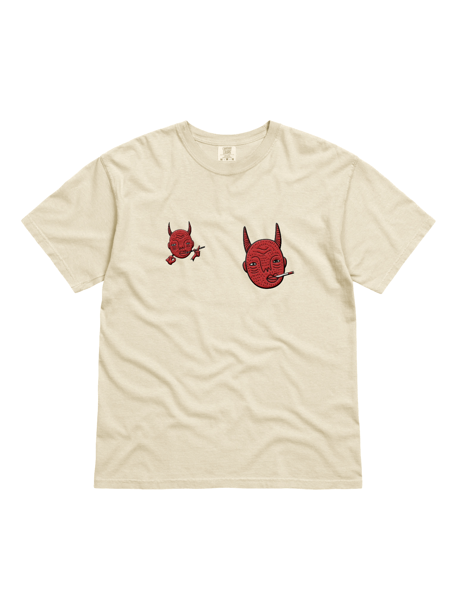 Horned Cartoon Face Graphic Tee product image (21)