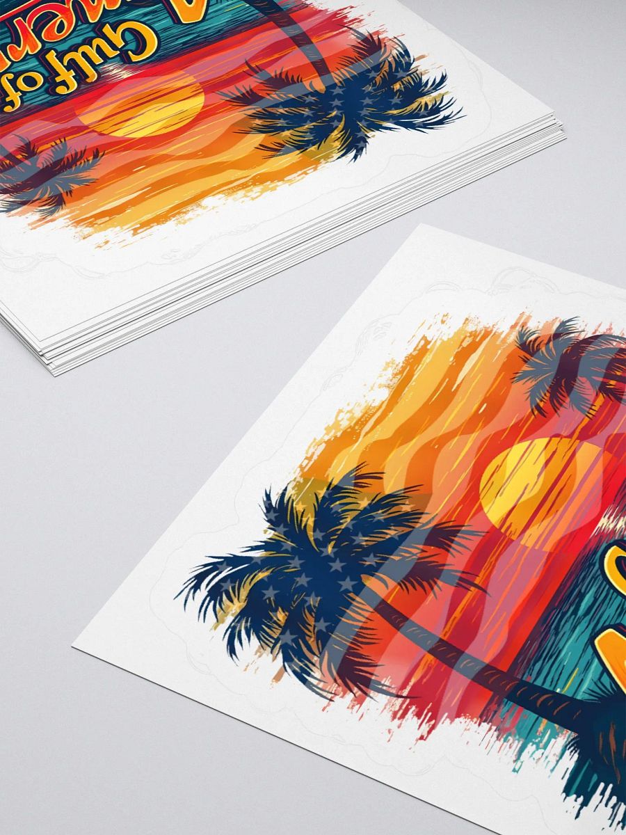 The Gulf of America with Sunset Flag Sticker product image (12)