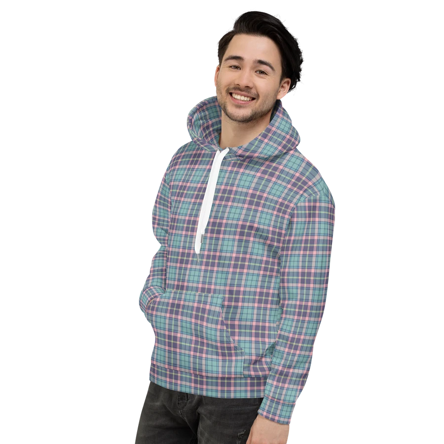 Light Green, Purple, and Pink Plaid Hoodie product image (4)