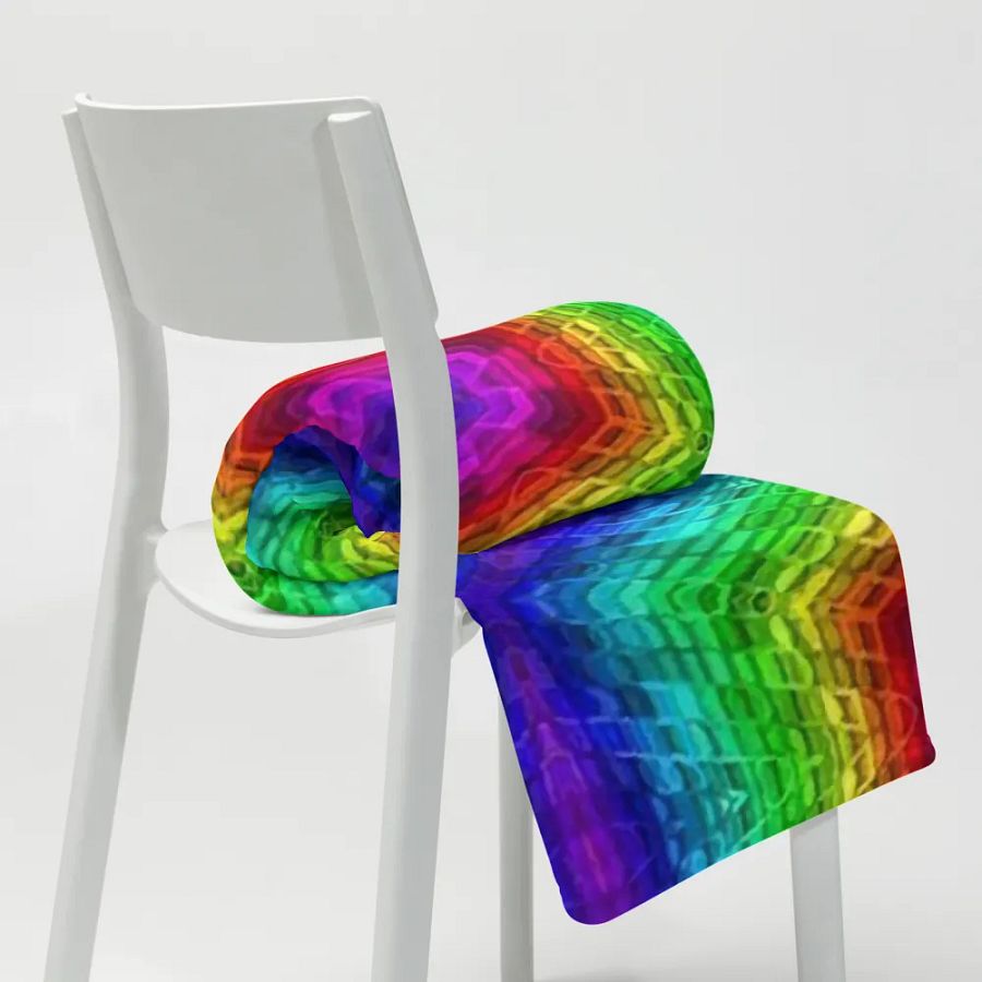 Colorful Hexagons Throw Blanket product image (20)