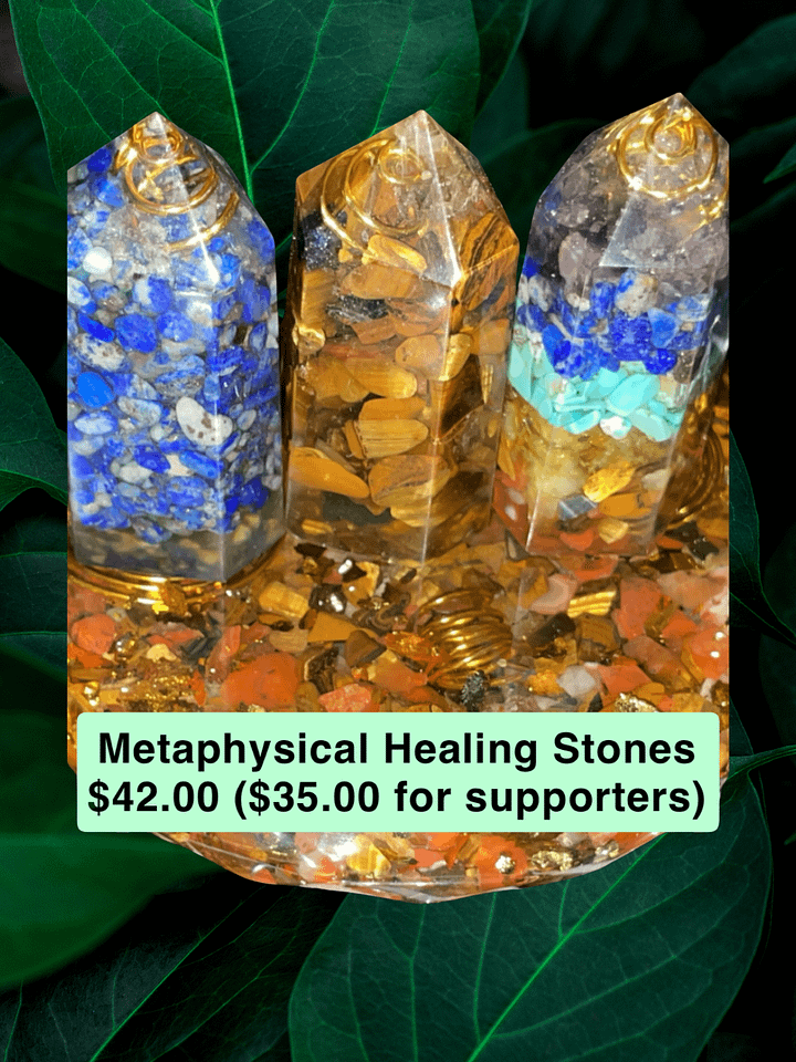 Metaphysical Healing Stones (Set of 3 With Base) product image (1)