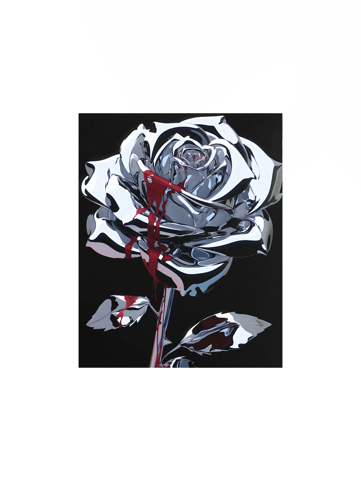Bleeding Metallic Rose Matte Poster product image (1)