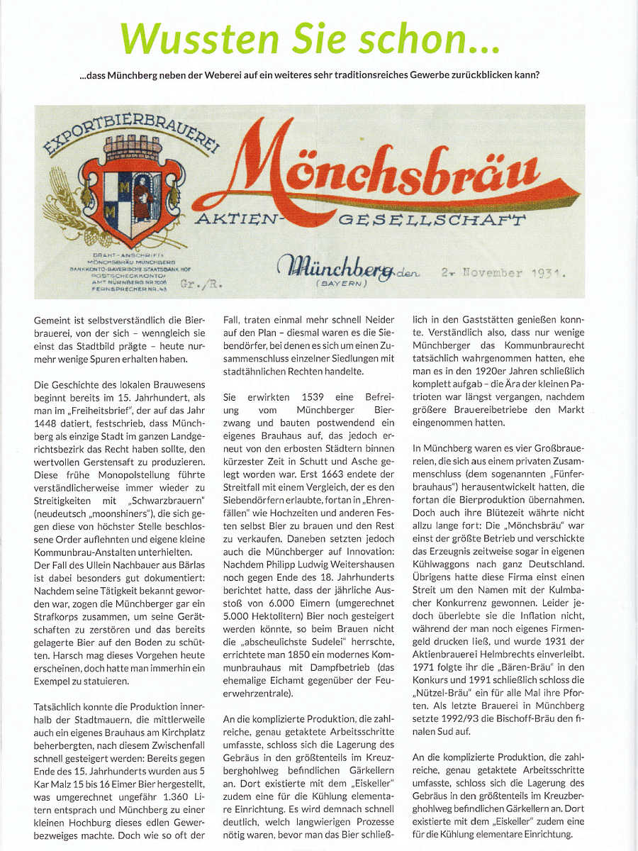 Brauwesen in Münchberg product image (1)