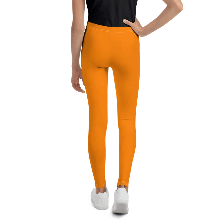 Youth Plain Color Orange Leggings product image (2)