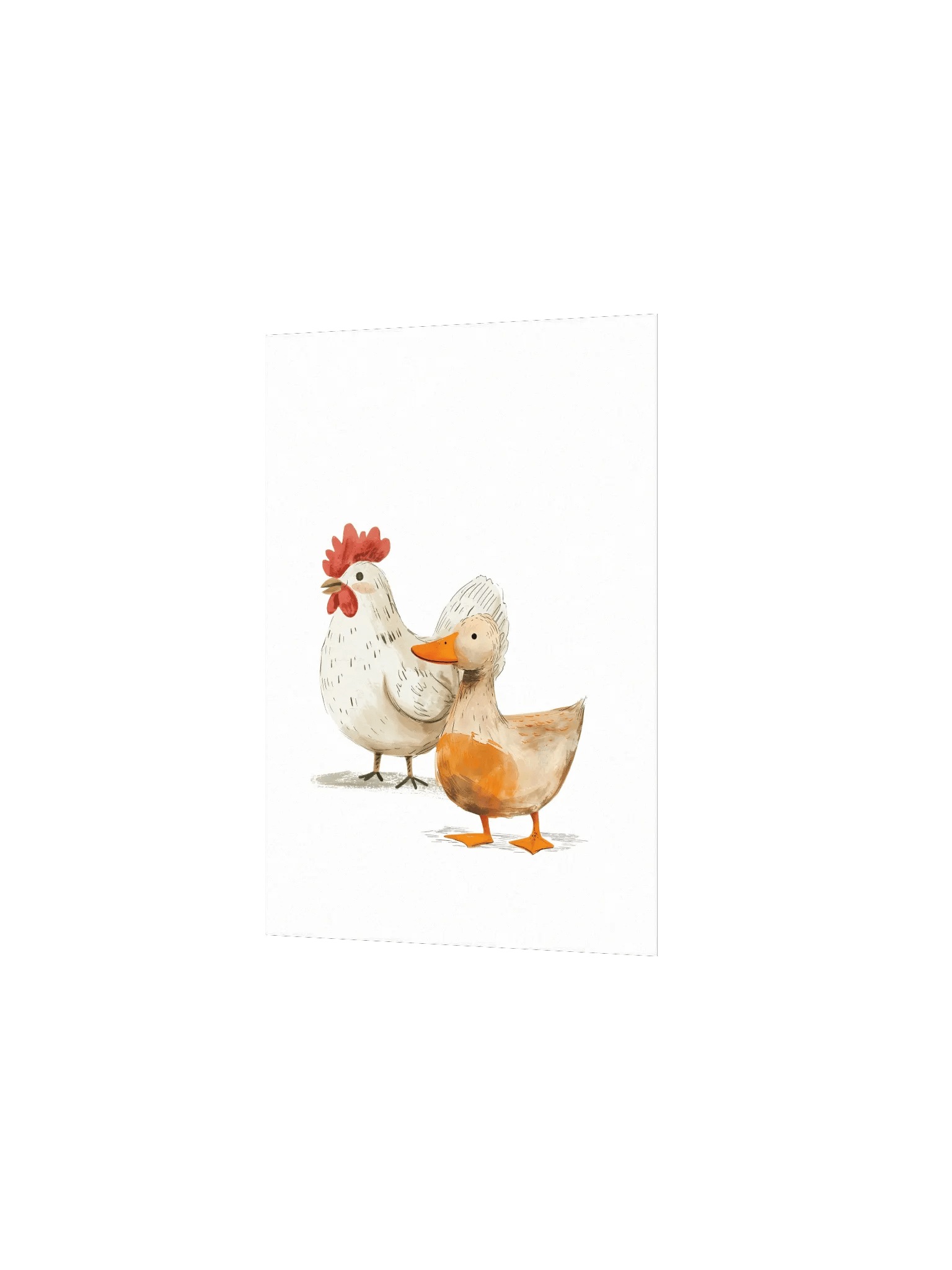 Cute Chicken and Duck Nursery Print product image (4)